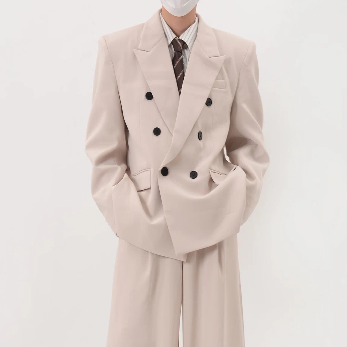 Oversized Trendy Silhouette Double Breasted Blazer