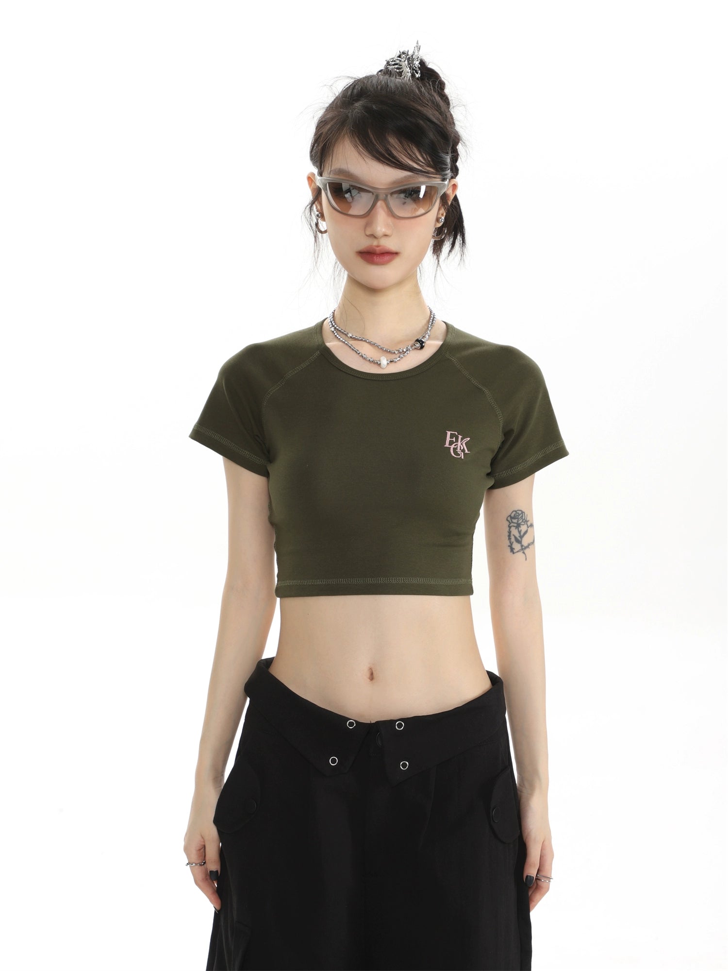 Vintage Embroidered Short Sleeve T-shirt