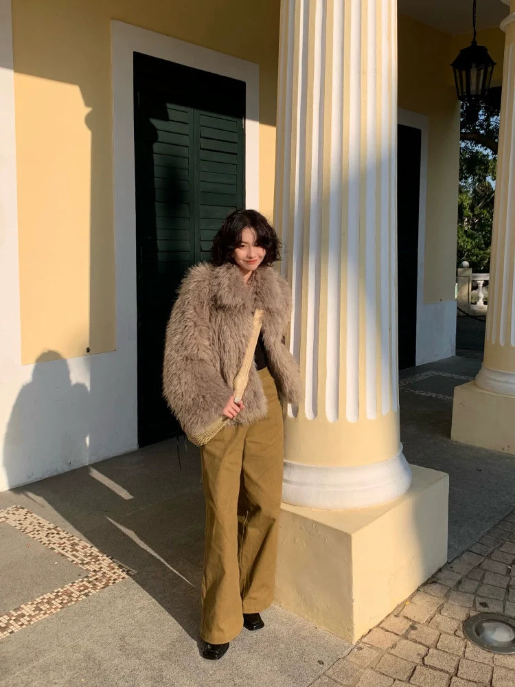 Retro Low-Rise Wide Leg Pants