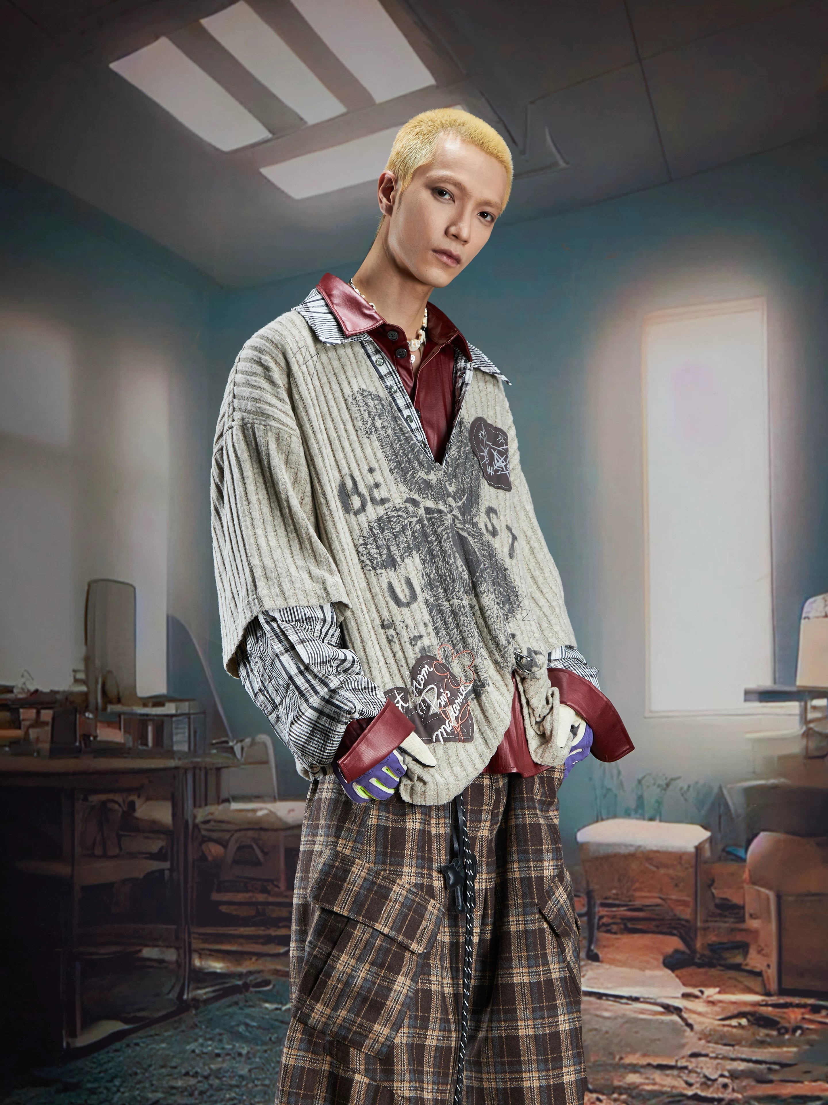 Harvest Patchwork Plaid Nomad Pullover