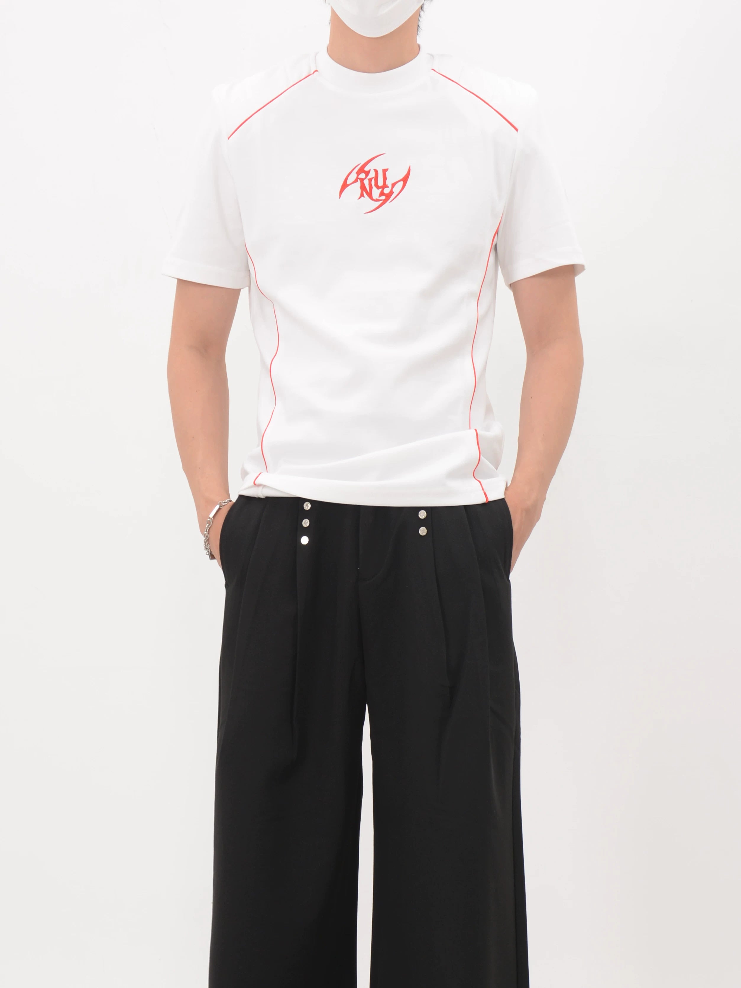 Crimson Circuit Fitted Tee
