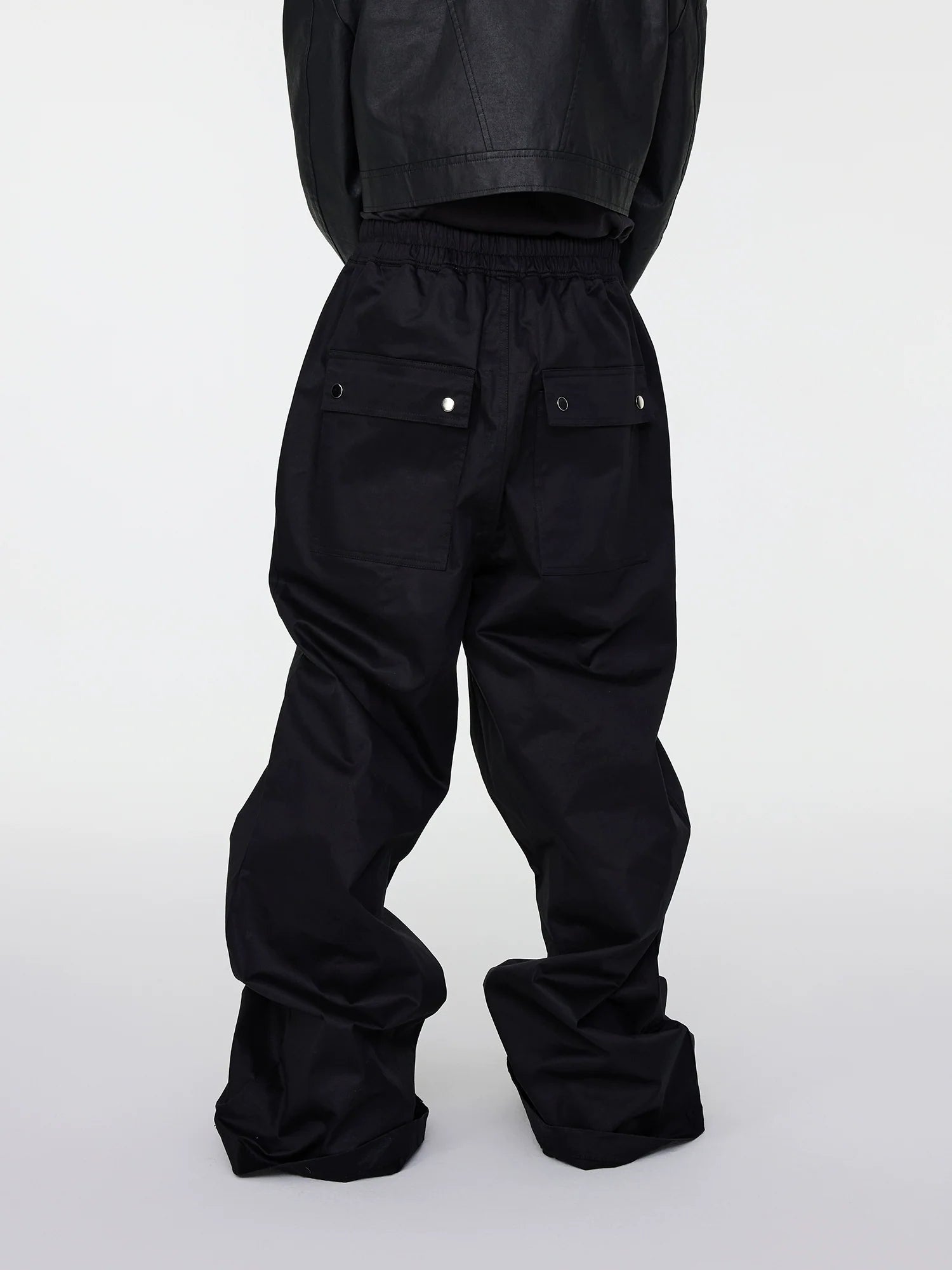 Porterville Black Graphic Baggy Pants