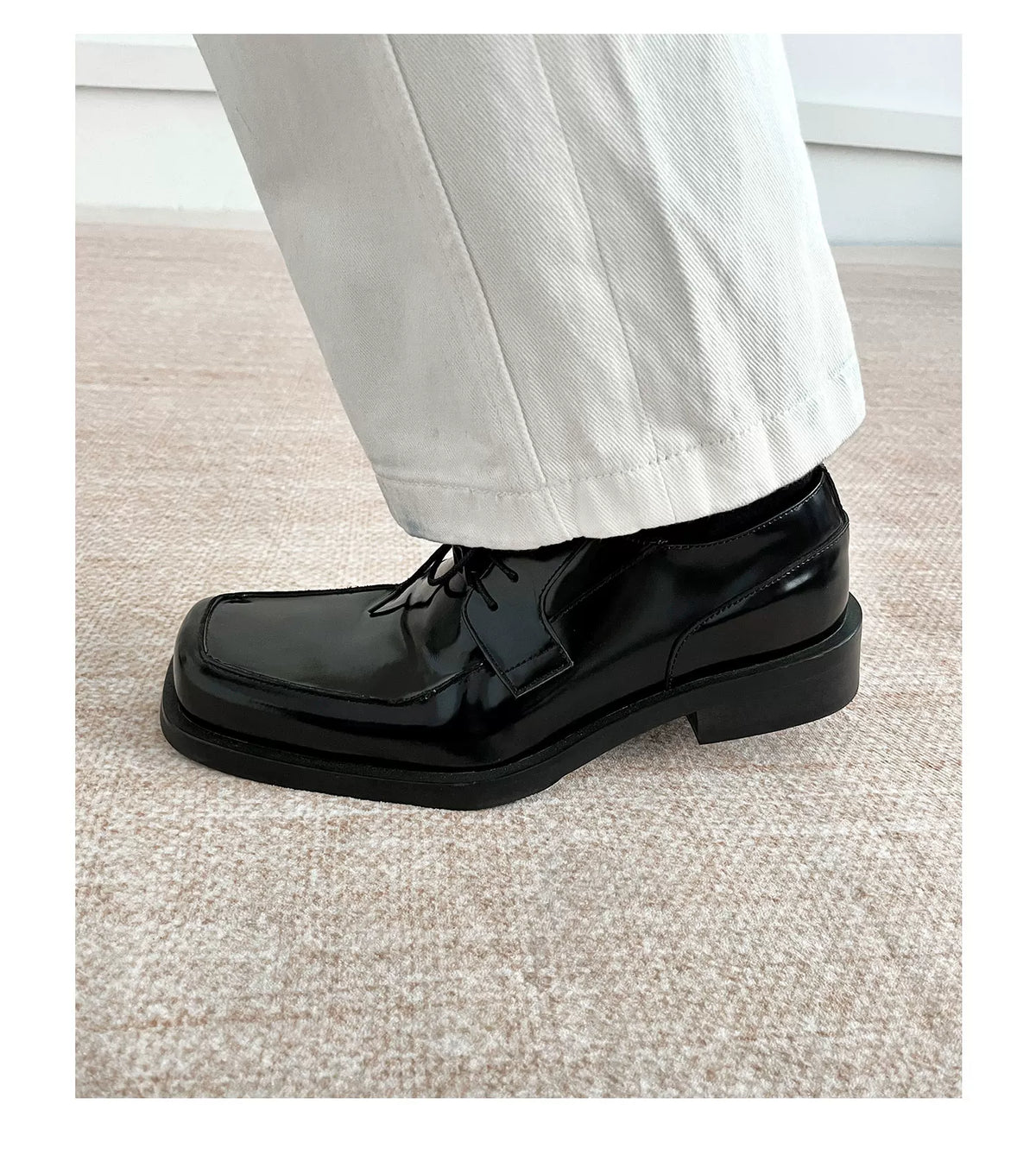 Mercer Square-Toe Derby Shoes