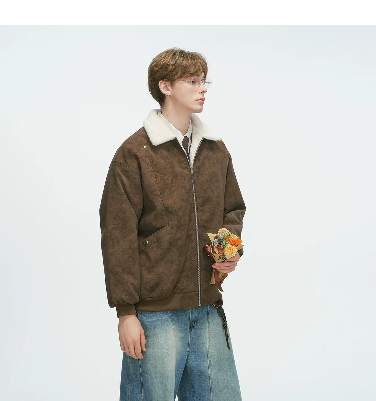 Shearling Transit Reversible Bomber