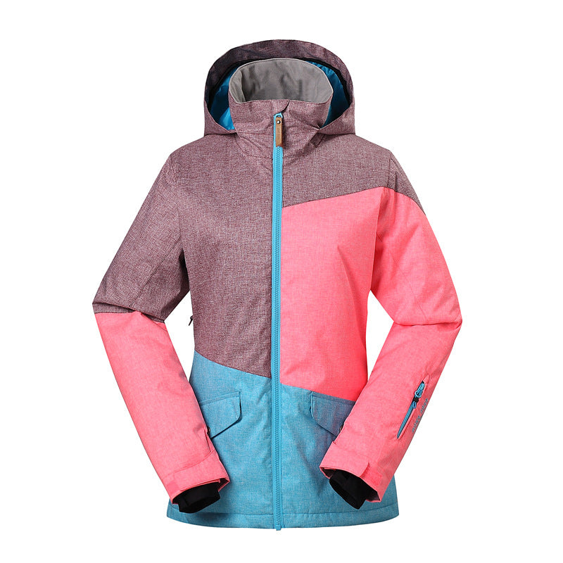 Colorful Tie-Dye Hooded Ski Jacket