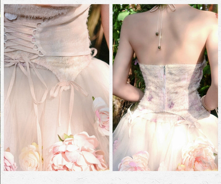 Artificial Flower Chiffon Camisole