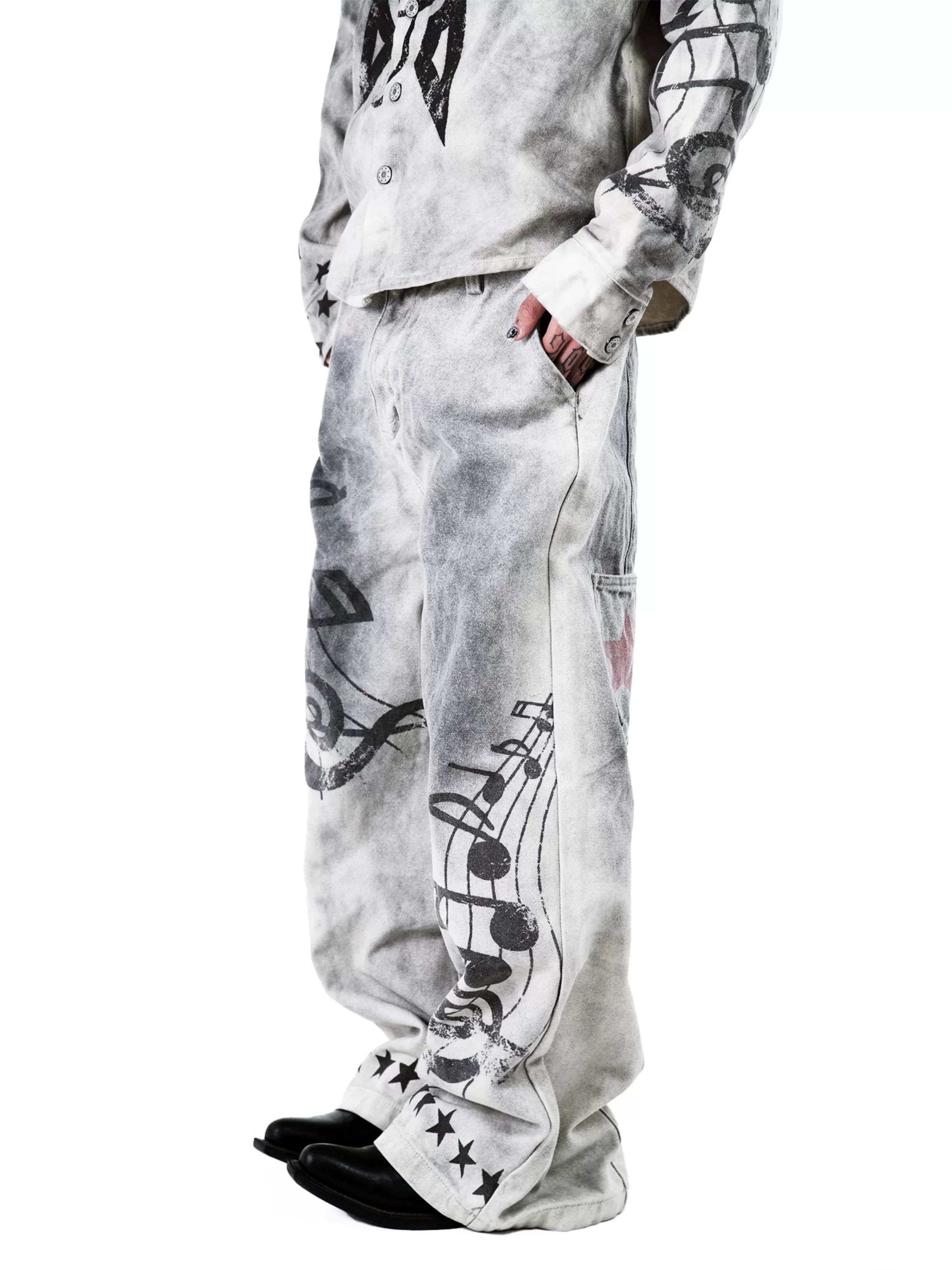 Echo Riff Star Hem Wide Jeans