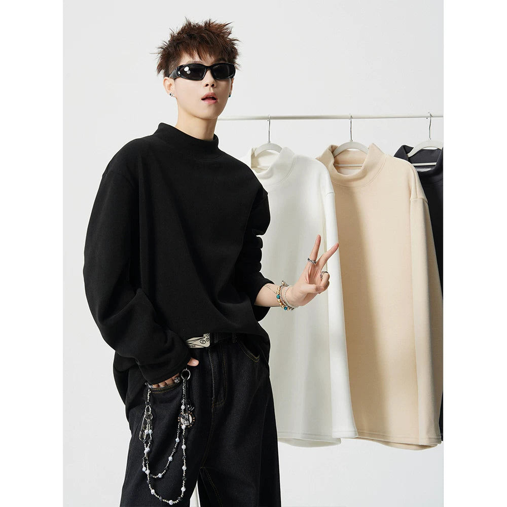 Circuit Fleece Boxy Mockneck Top