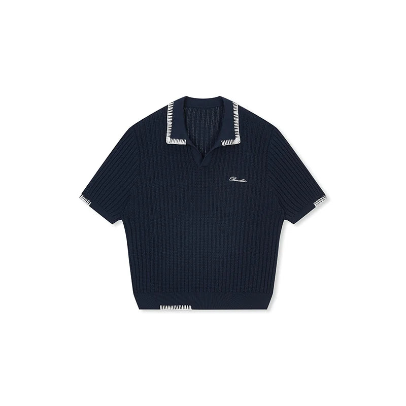 Heritage Whipstitch Ribbed Polo Knit