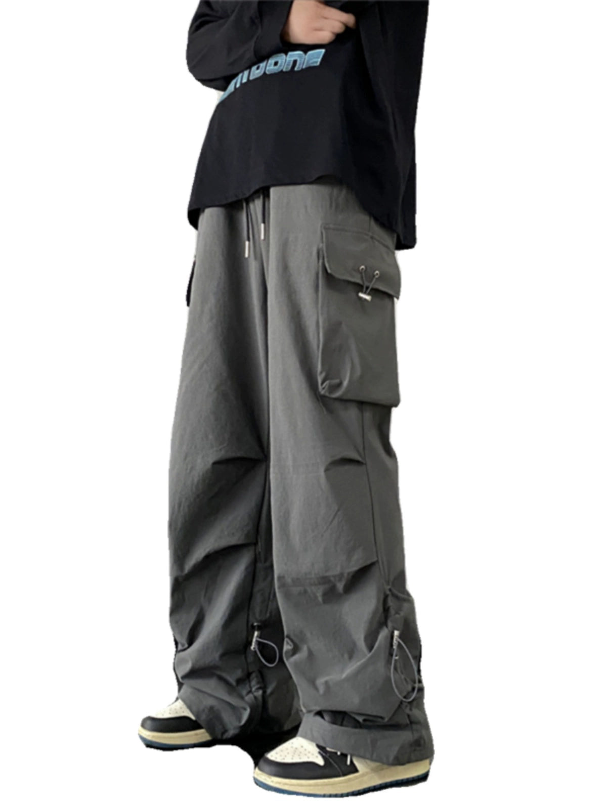 Baggy Black Cargo Street Pants