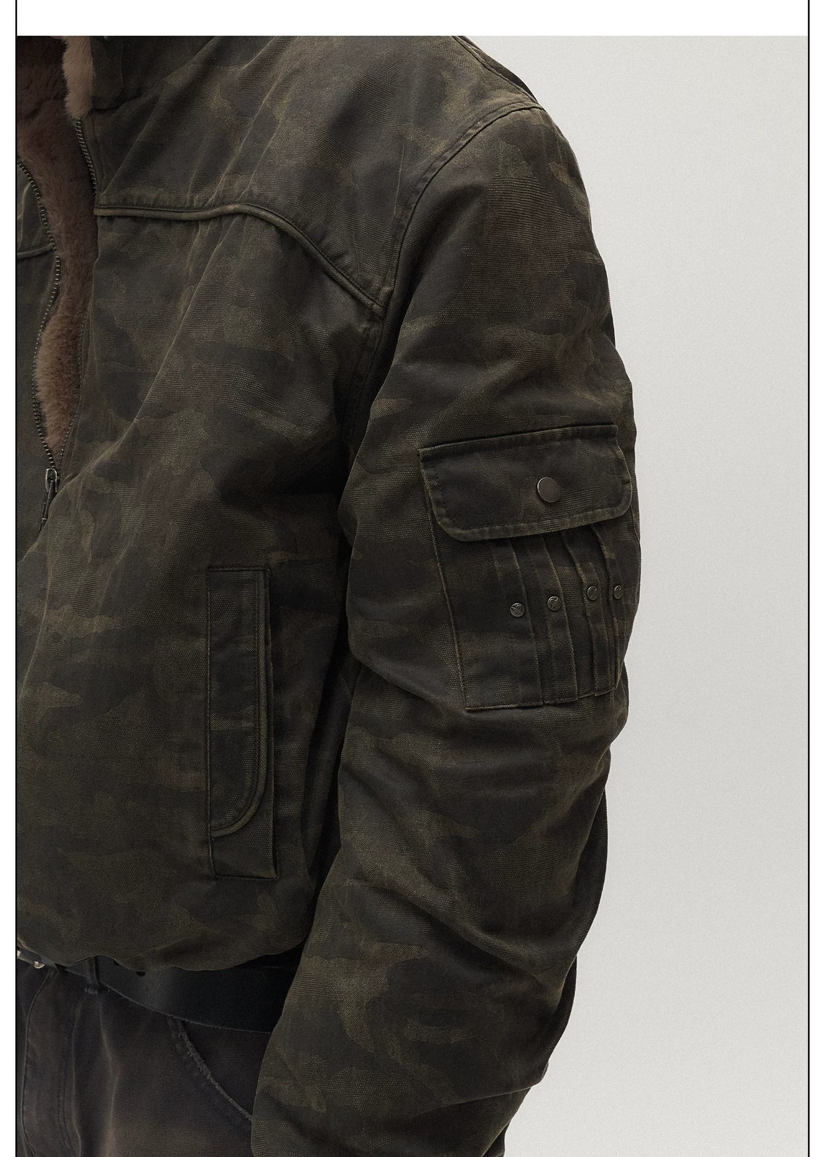 Dustland Sherpa-Lined Camo Hooded Jacket