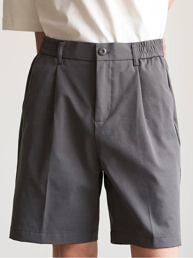 Minimal Tailored Pleated Shorts