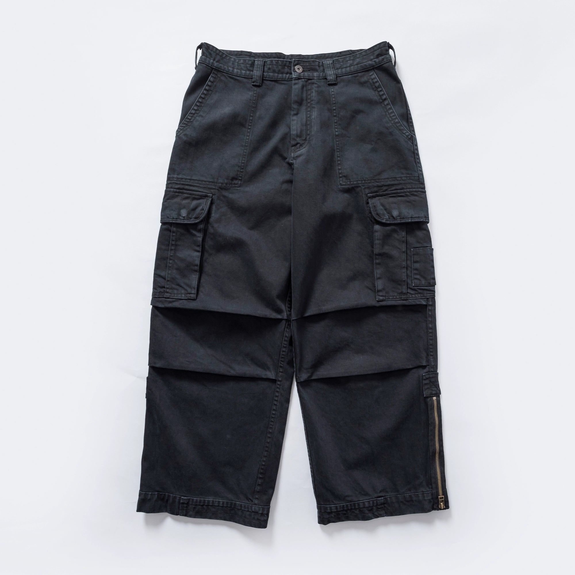 Vintage Grey Utility Cargo Hosen