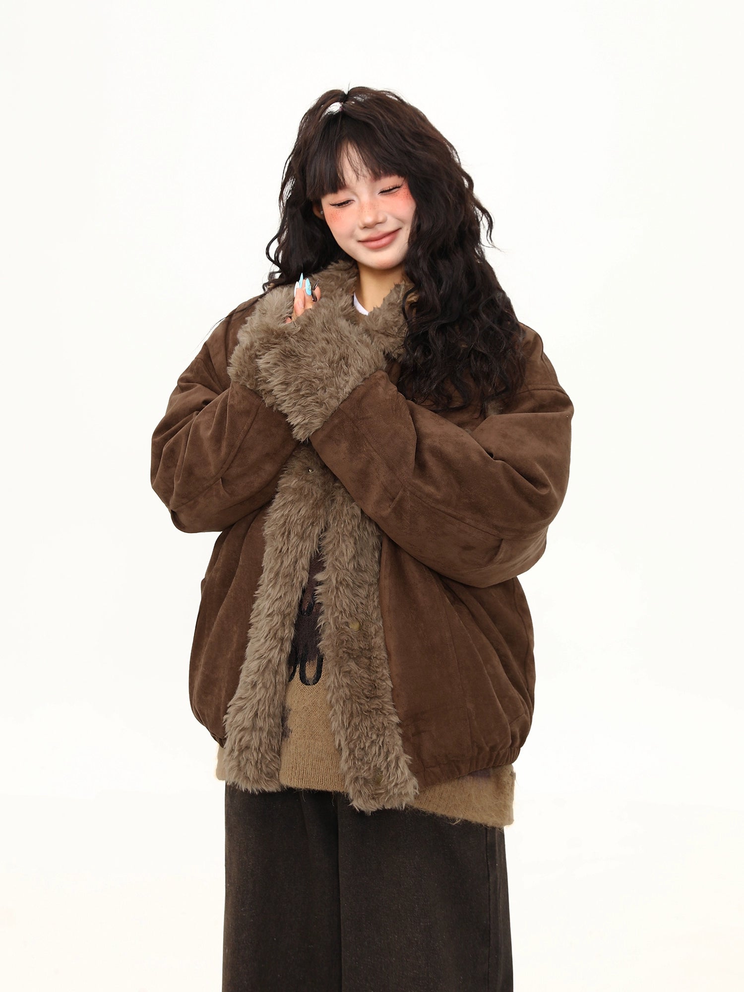 Cocoa Trail Shearling Lined Aviator Jacket