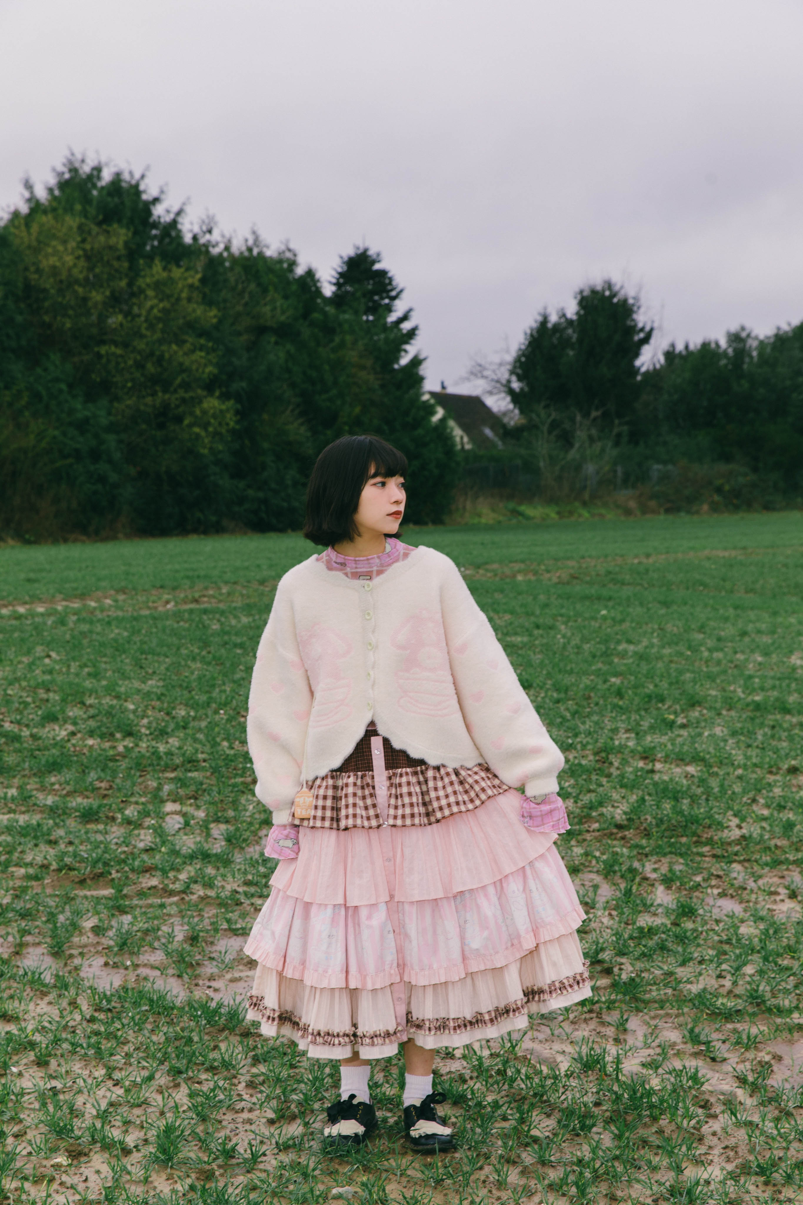 Fluffy Cloud Button Cardigan Sweater