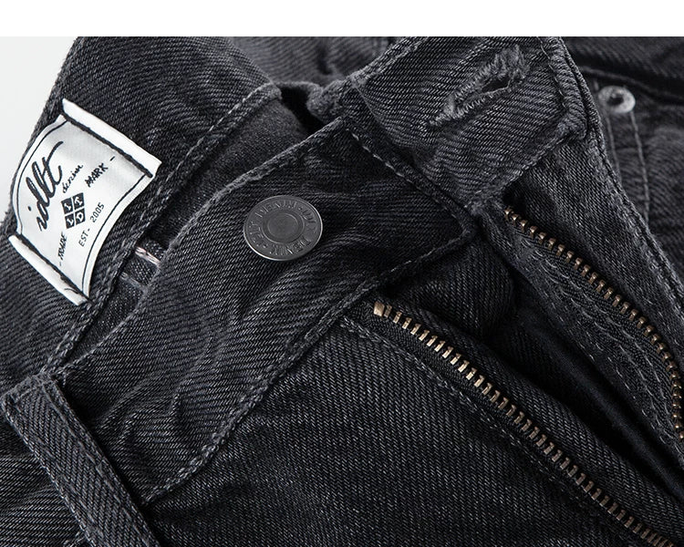 Coal Fade Wide-Leg Denim Pants