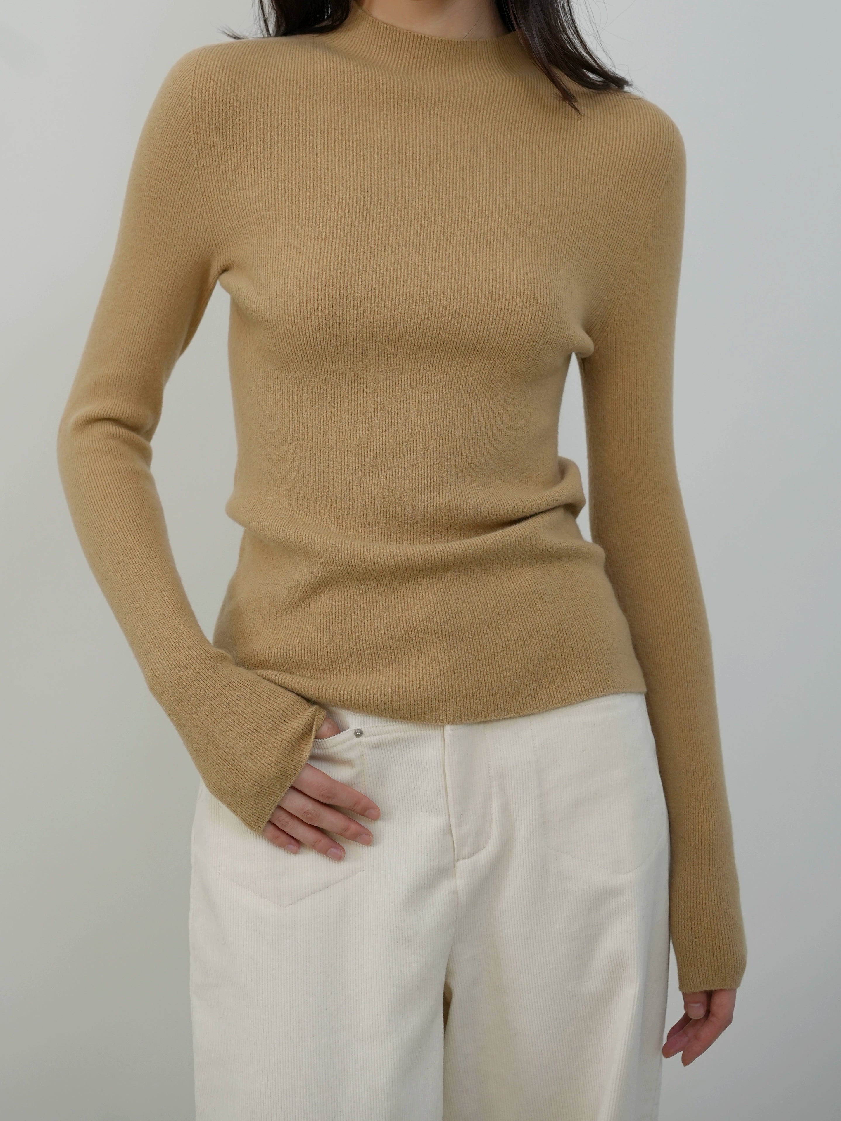 Mock Neck Knit Sweater