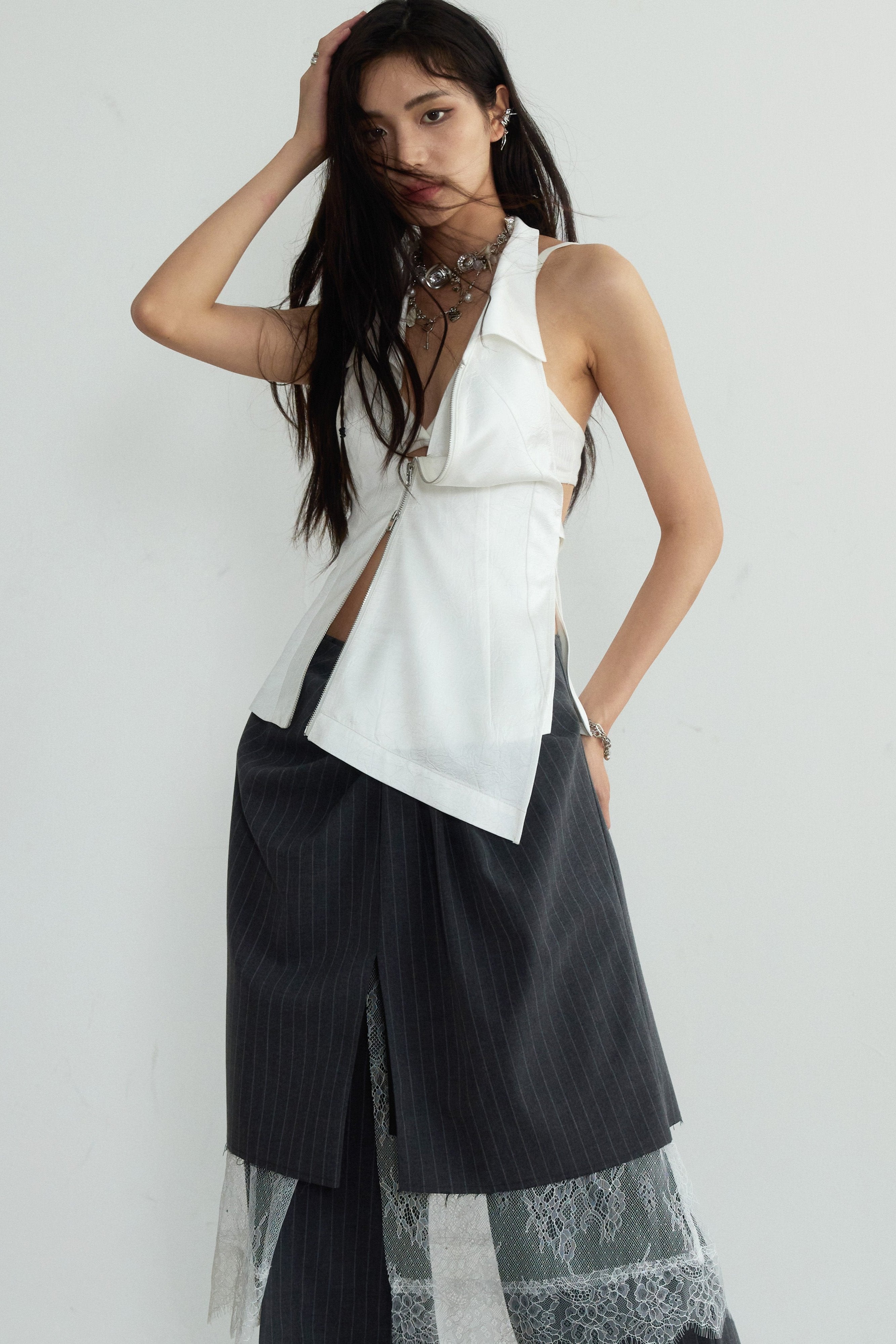 Asymmetric Zen Halter Vest