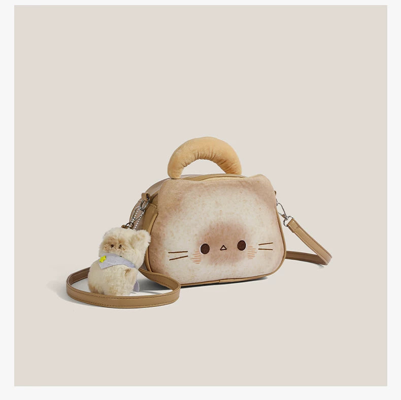 Cinnamon Puff Kitty Barrel Bag