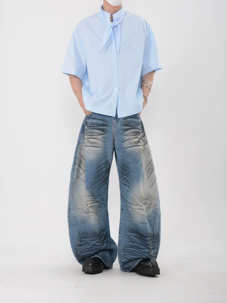 Skyband Knot Collar Shirt