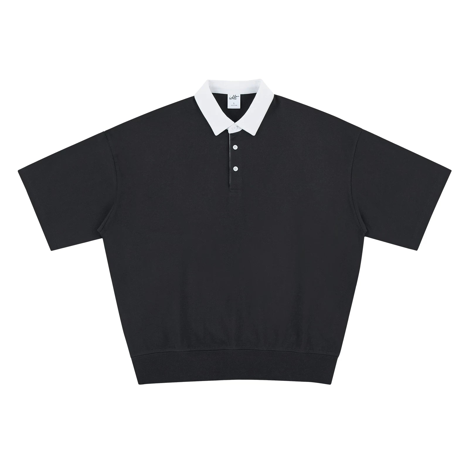 Contrast Crest Knit Polo