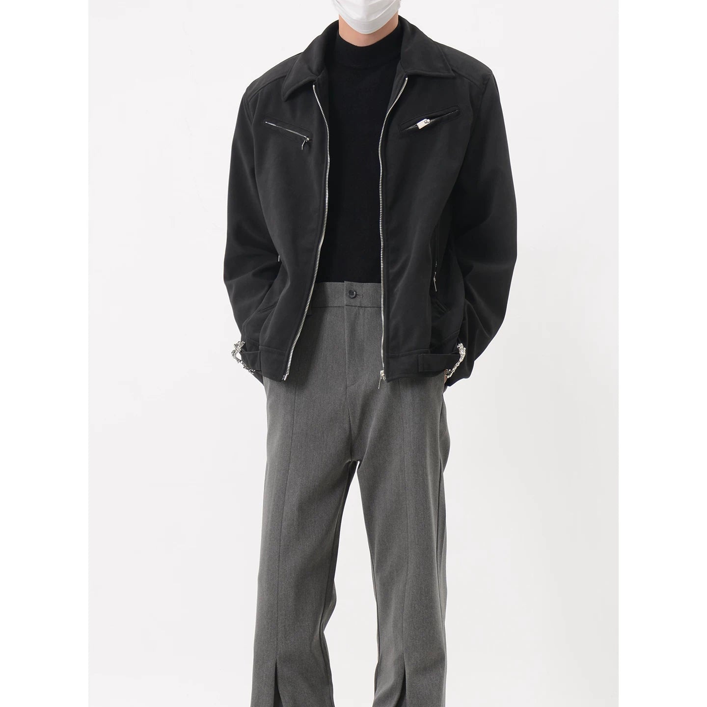 Zip Up Moto Jacket