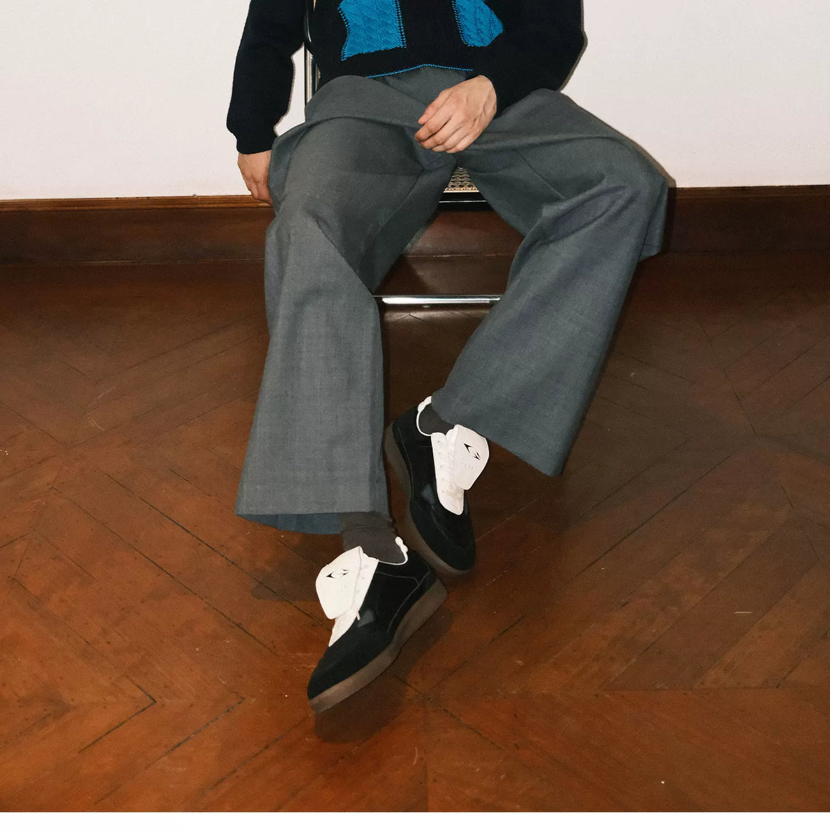 Ramble Retro Suede-Trim Sneakers