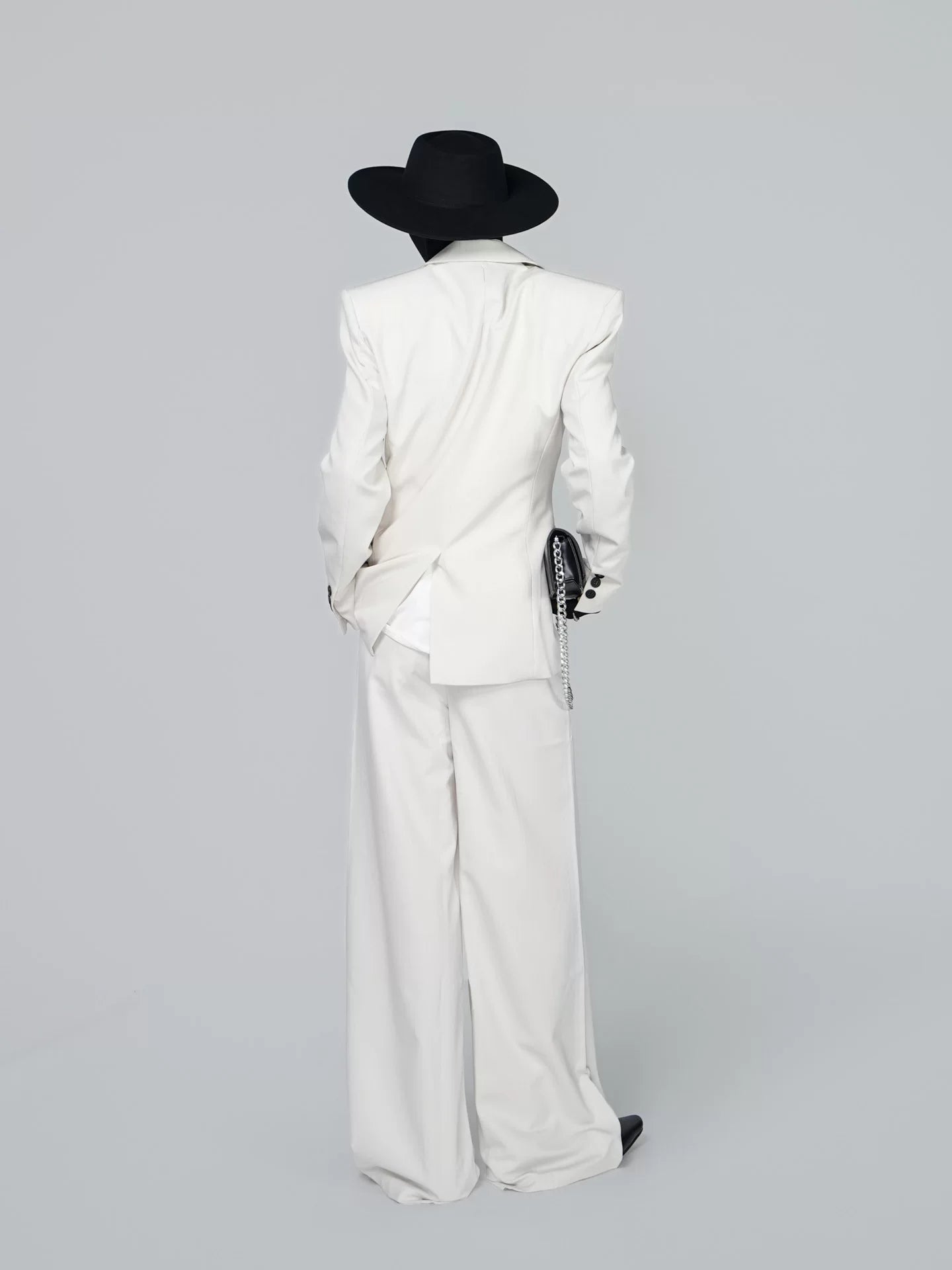 Ivory Eclipse Double-Breasted Power Jacket