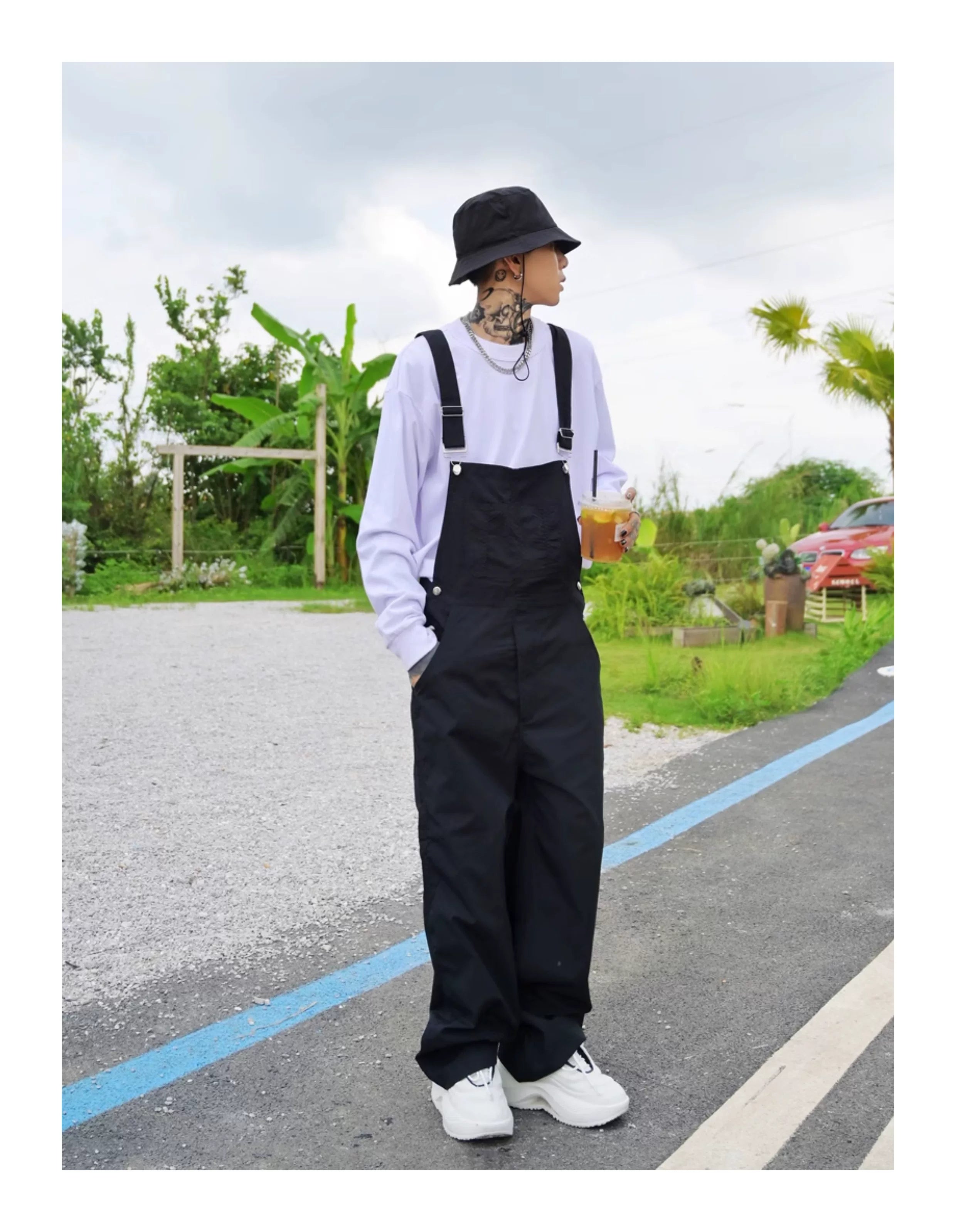 Skyline Workwear Wide‑Leg Overalls