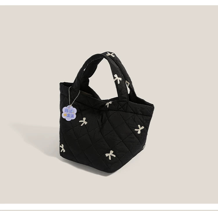 Midnight Bow Quilt Tote