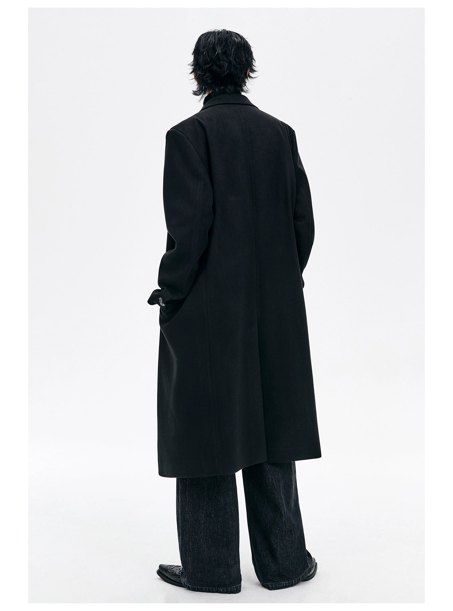 Oversized Wool Blend Overcoat