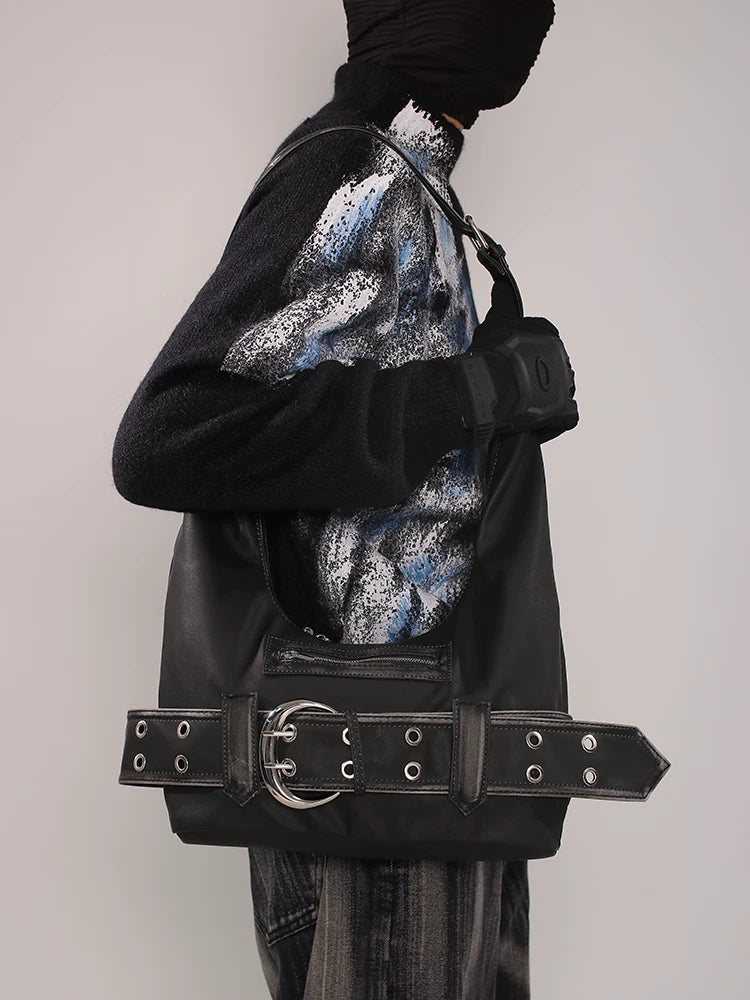 Garrison Buckle Belted Hobo Bag