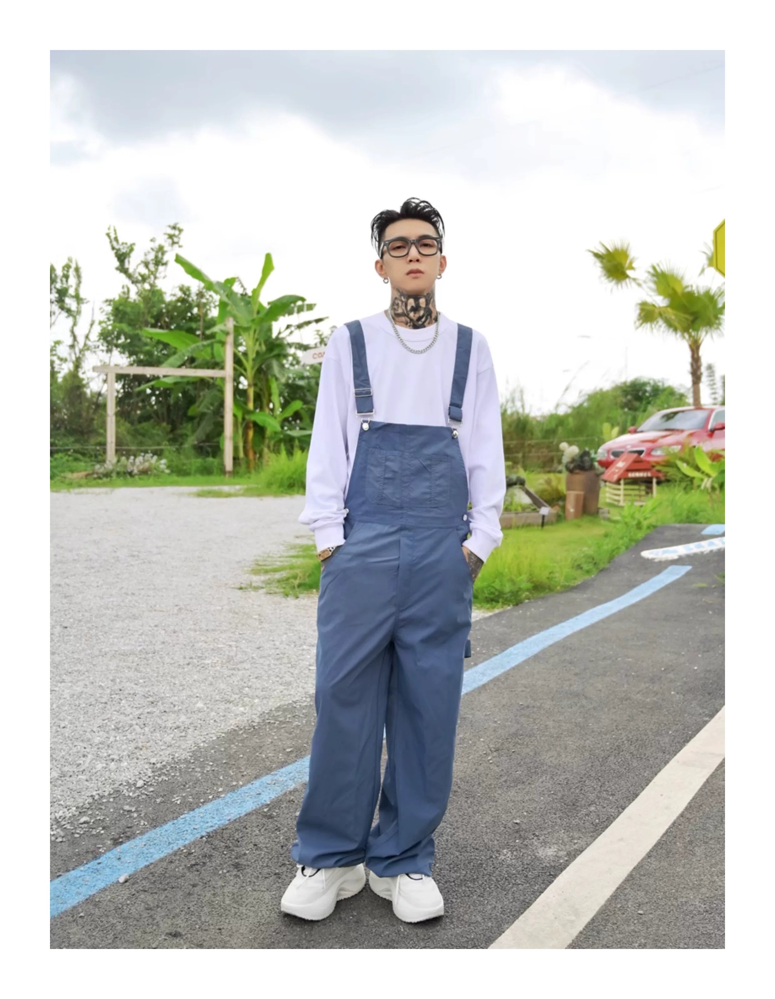 Skyline Workwear Wide‑Leg Overalls