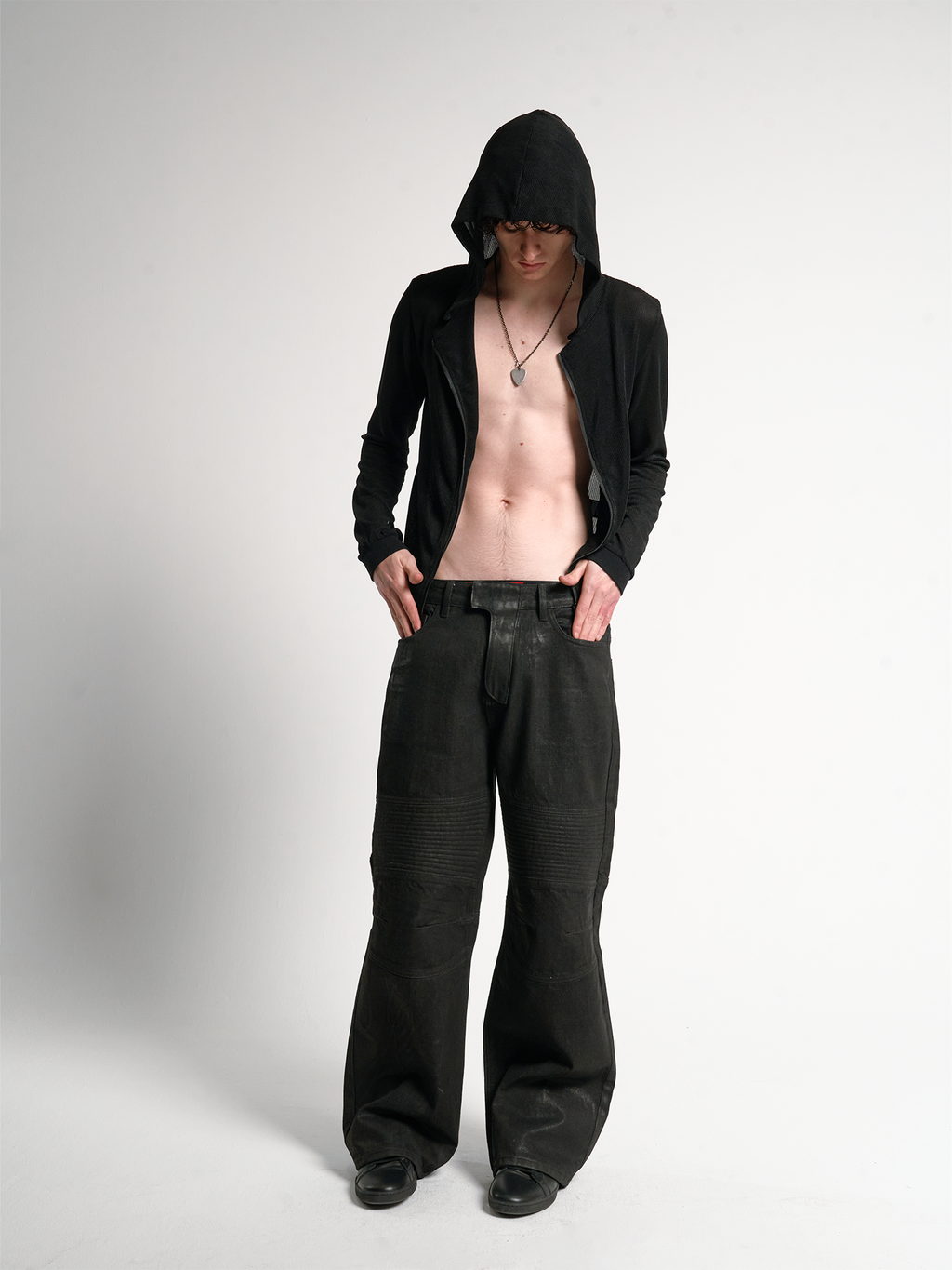 Cross Script Zip Hoodie