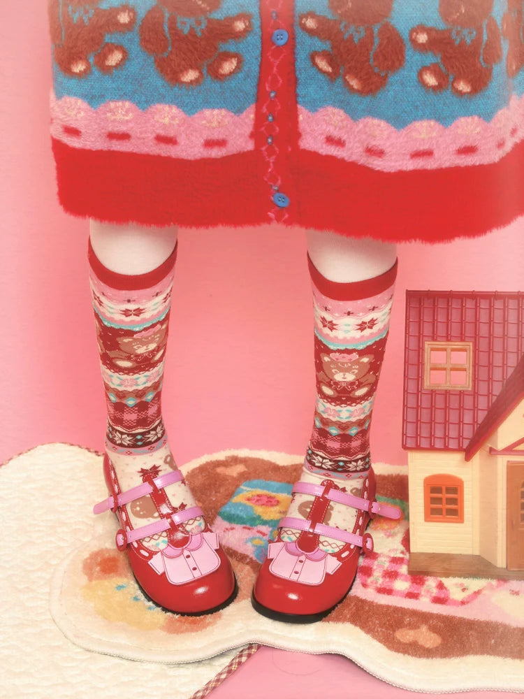 Sweet Bear Fair Isle Socks