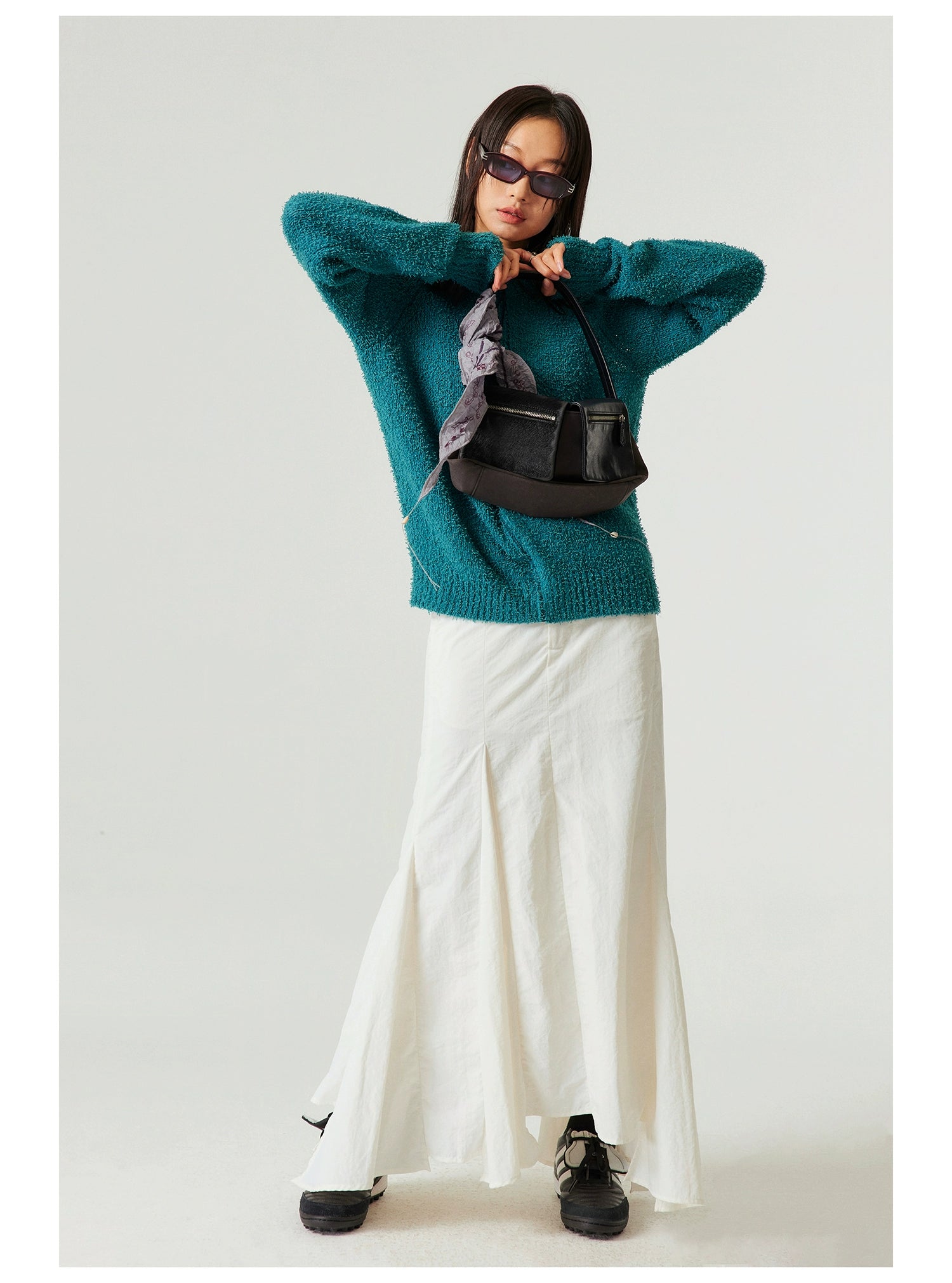 Relaxed Flared Maxi Skirt