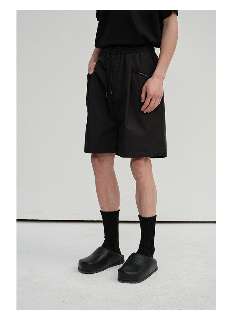 Shorts with Side Zippered Pockets - chiclara