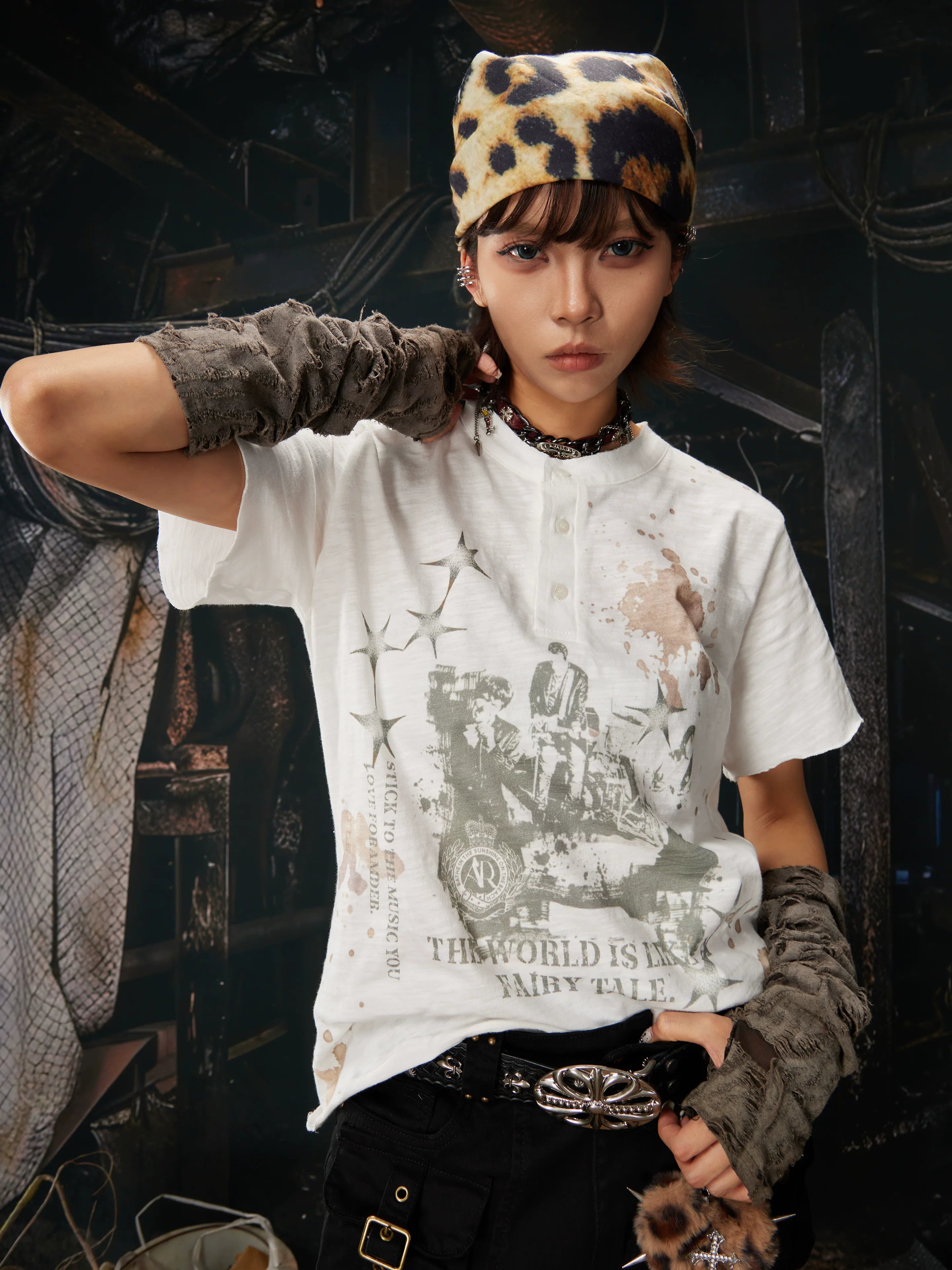 Fairytale Ruins Graphic Henley Tee