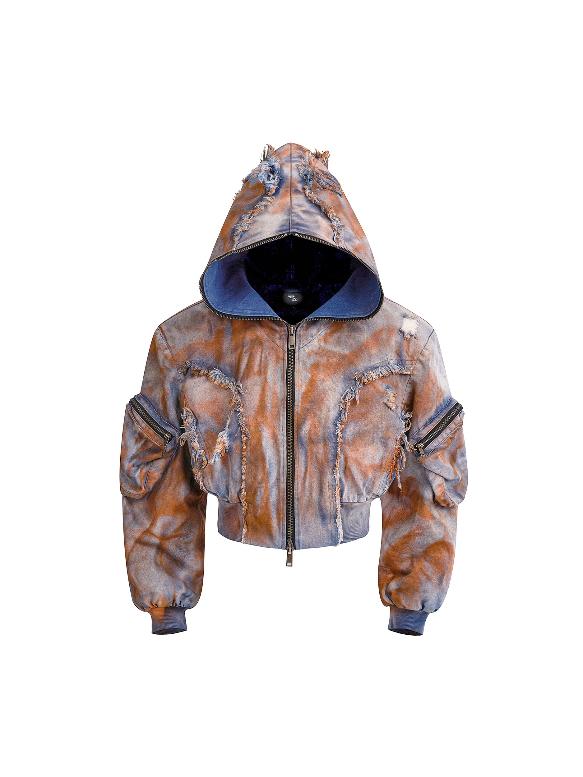 Metallic Streetwear Hooded Set