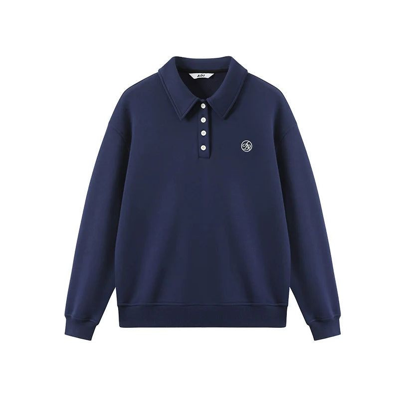 Classic Long-Sleeve Polo Sweater