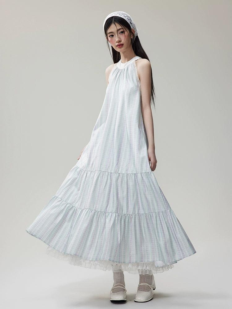 Robe maxi à plusieurs niveaux à la brume éthérée