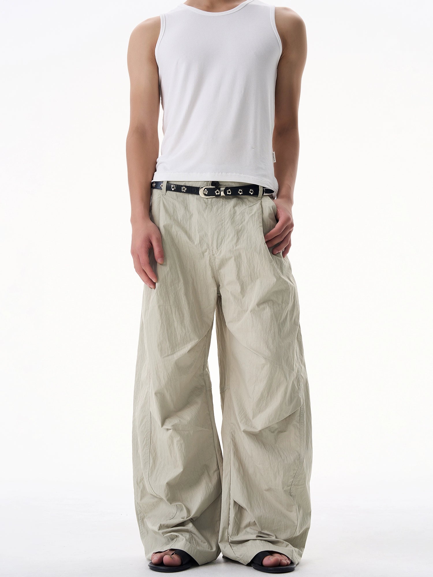 Nimbus Drift Crinkle Wide Pants