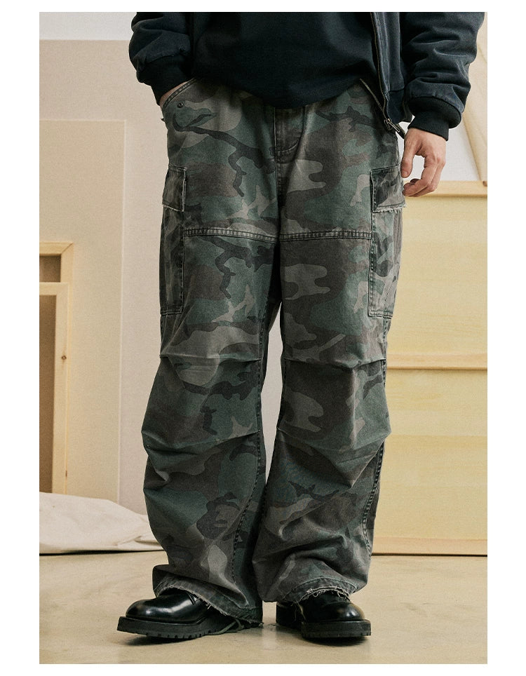 Pantalon de cargaison de chasse au camouflage boisé