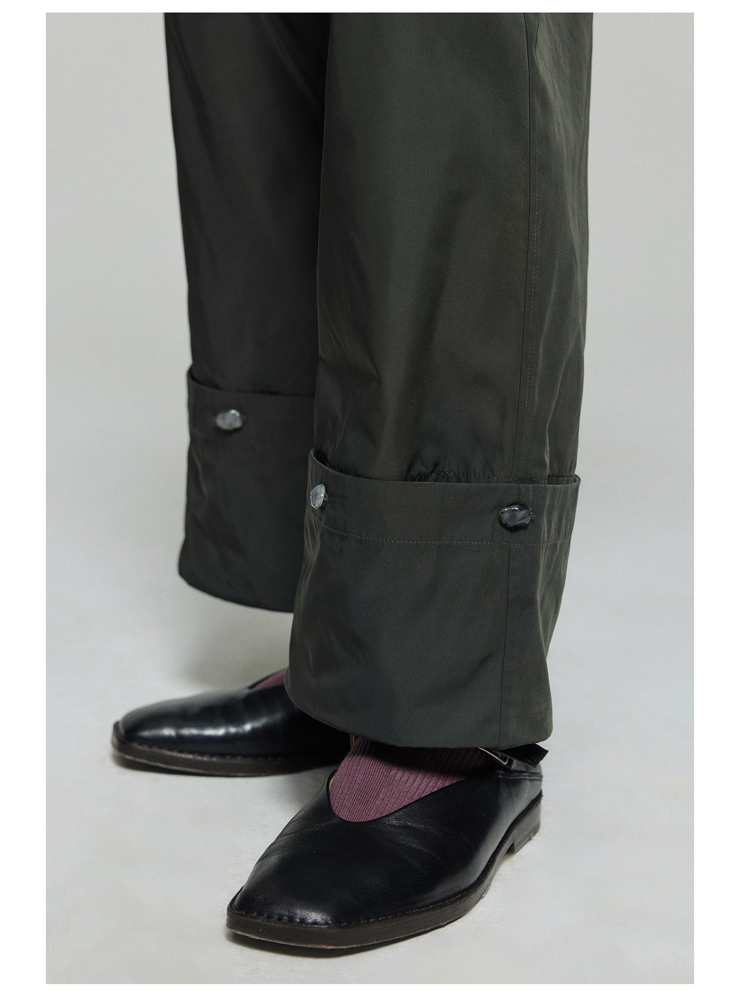 Adjustable Cuffs Nylon Cargo Pants