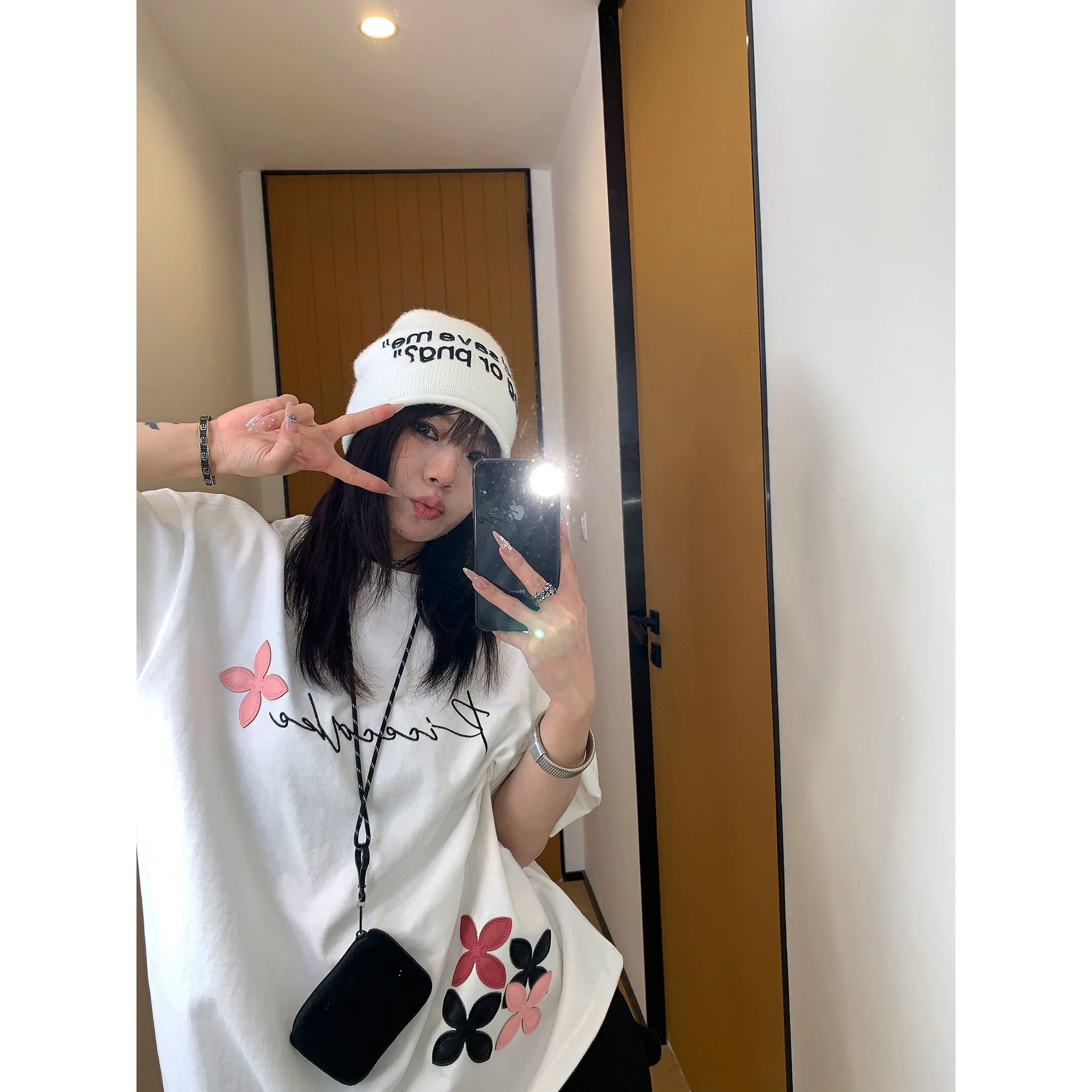 Blossom Script Oversize Tee