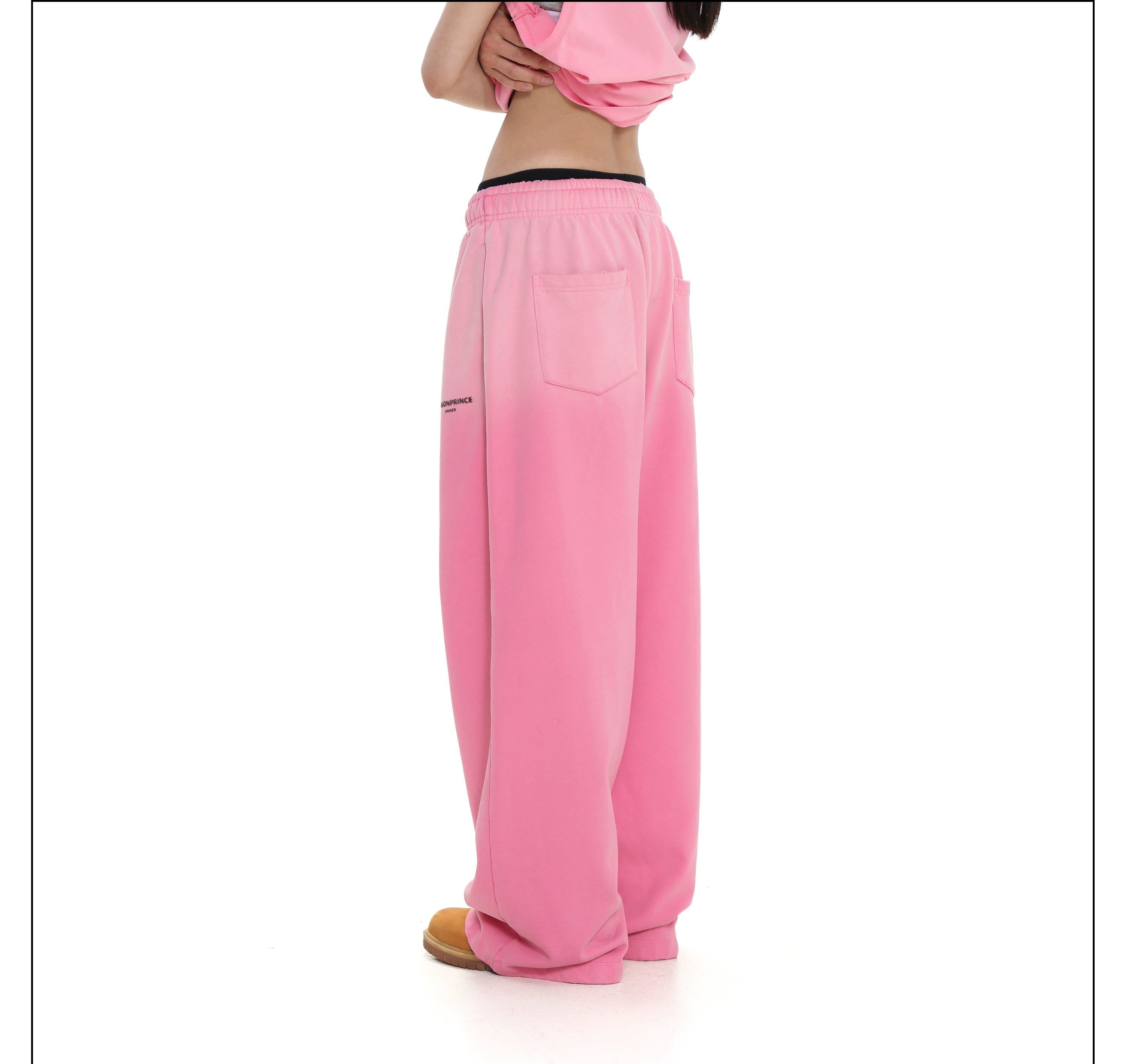 Sweatpants with Washed & Gartered Effect - chiclara