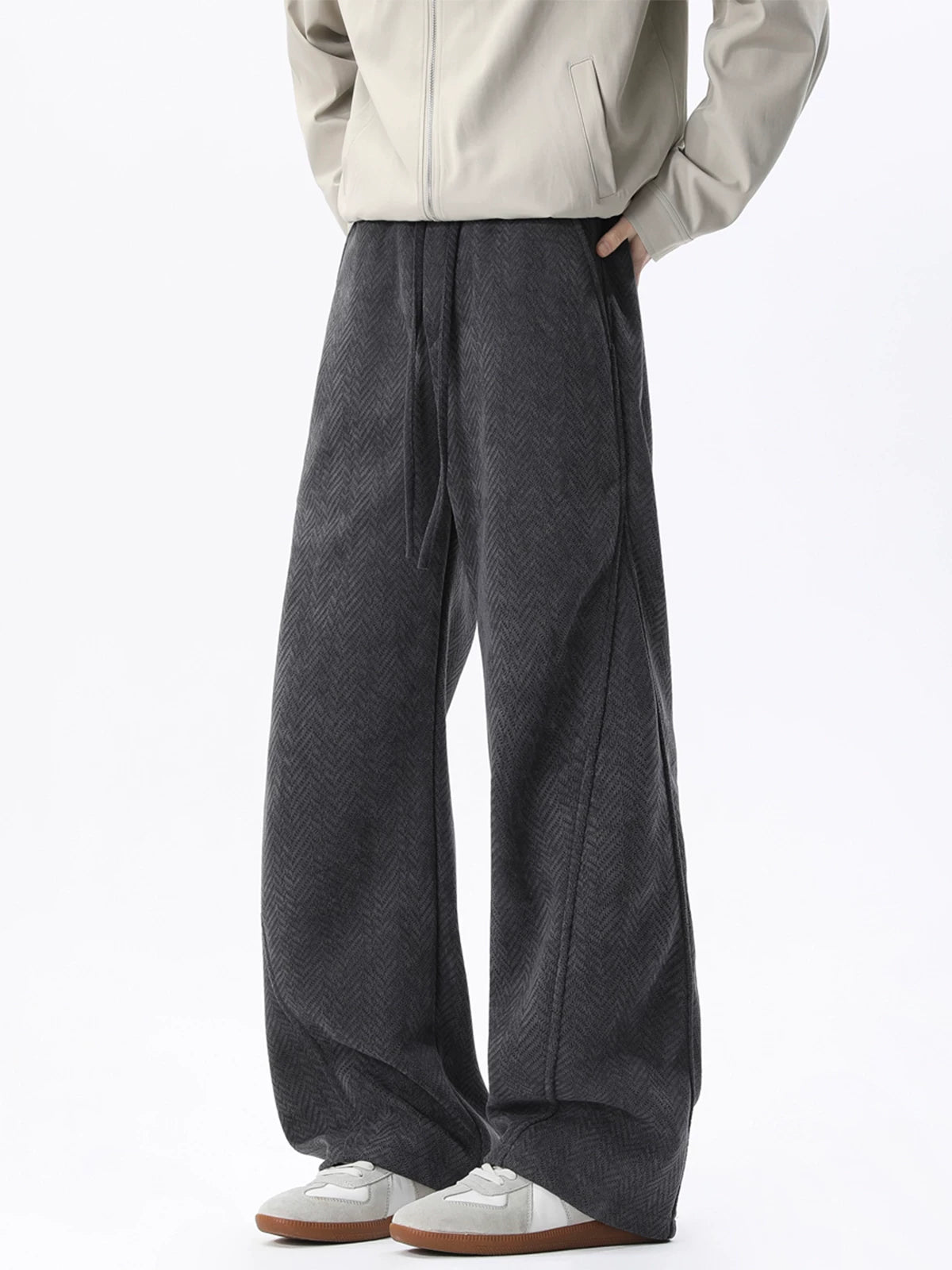 Slate Herringbone Lounge Trousers