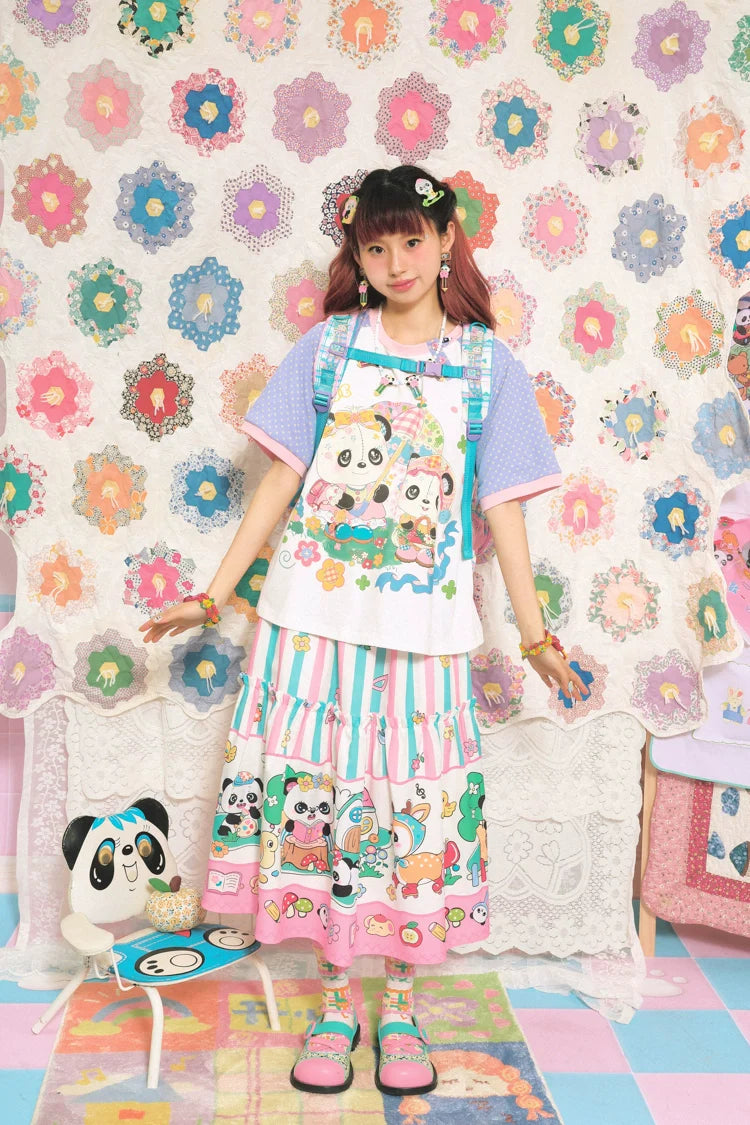 Sweet Panda Picnic Polka Dot Tee