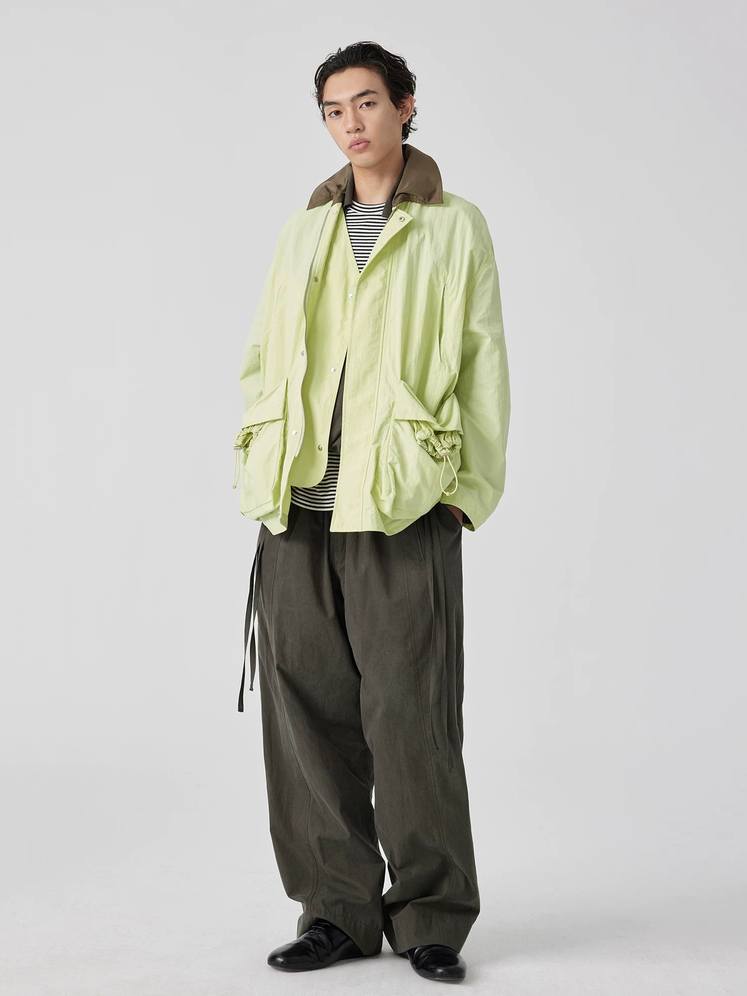 Contrast Collar Safari Jacket