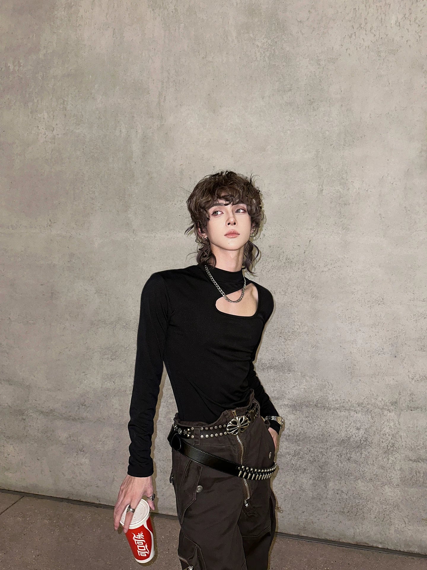 Midnight Aperture Cutout Top